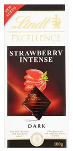 Lindt Excellence Dark Chocolate Strawberry Intense 100 g