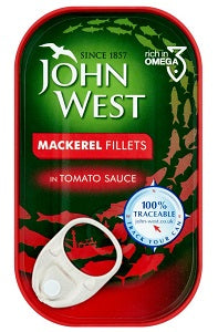 John West Mackerel Fillets In Tomato Sauce 125 g