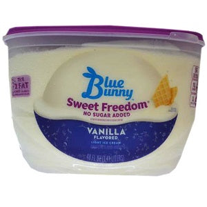 Blue Bunny Sweet Freedom Vanilla No Sugar Added 1.4 L