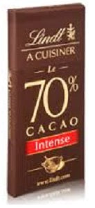 Lindt A Cuisiner Le 70 Percent Cacao Intense Chocolate 180 g