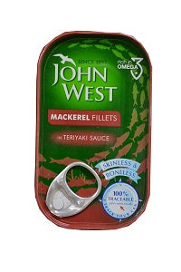 John West Mackerel Fillet In Teriyaki Sauce Skinless & Boneless 125 g