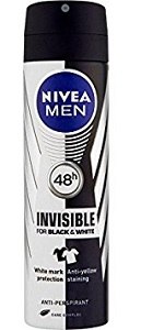 Nivea Anti-Perspirant Deodorant Spray Invisible Black & White For Men 150 ml