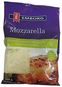 Emborg Mozzarella 40 Percent Shredded 200 g
