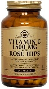 Solgar Vitamin C With Rose Hips 1500 mg 90 Tablets