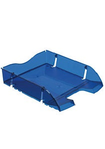 Herlitz Filing Tray Space Made From Recycleable Pet - Bottle Blue Translucent