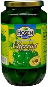 Hosen Green Maraschino Cherries With Stems In Syrup 737 g
