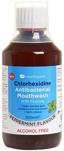 Healthpoint Mouthwash With Fluoride Peppermint Flavour Alcohol-Free 200 ml