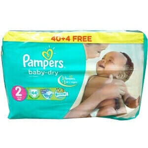 Pampers Baby Dry Size 2 Mini 3-6 kg x44 (NG)