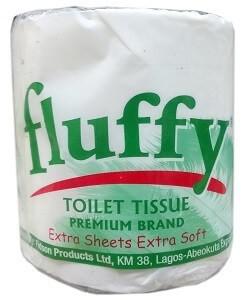 Fluffy Toilet Tissue 2 Ply 1 Roll x12