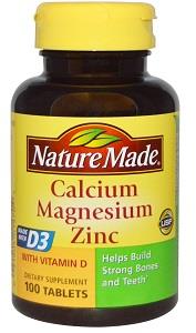 Nature Made Calcium Magnesium Zinc With Vitamin D 100 Tablets