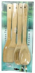Chun San Bamboo Wooden Kitchen Tools Set 30 cm x4