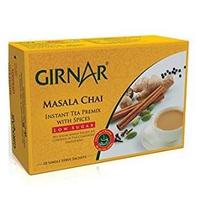 Girnar Masala Chai Instant Tea Pre-Mix With Spices Low Sugar 80 g x10