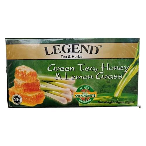 Legend Green Tea, Honey & Lemongrass 50 g x25