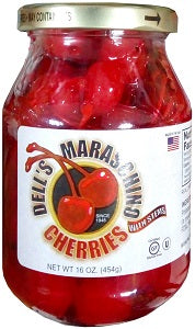 Dell's Maraschino Cherries With Stems 454 g