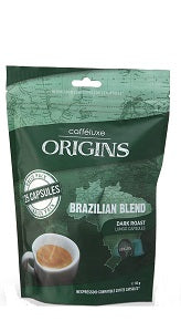 Caffeluxe Origins Brazillian Blend Lungo Capsules Dark Roast 125 g x25