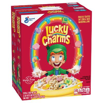 Lucky Charms Frosted Toasted Oat Cereal With Marshmallows 652 g (2 Bags)