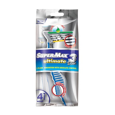 Super Max Ultimate 3 Blue Razor x4 - 6 Packs