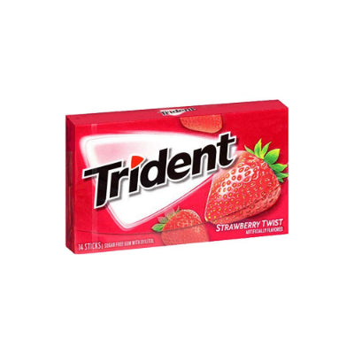 Trident Twist Sugar Free Chewing Gum Strawberry x14