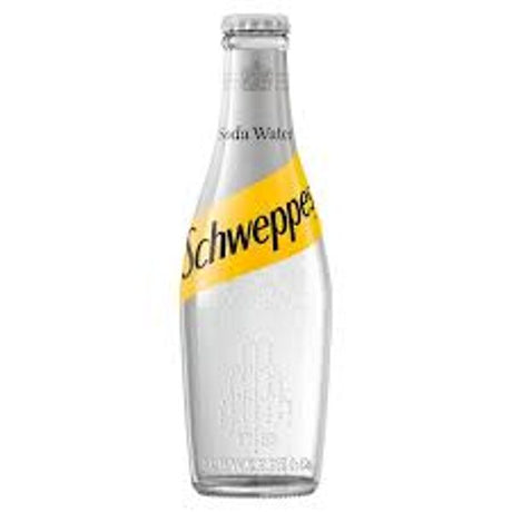 Schweppes Soda Water Glass Bottle 20 cl x24