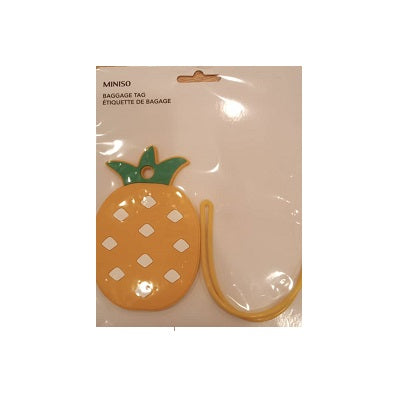 Miniso Rectangle Luggage Tag - Pineapple