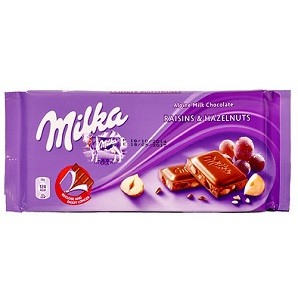 Milka Chocolate Raisins & Hazelnuts 100 g