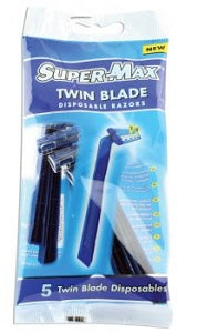 Supermax Twin Blades Disposable Razor x5