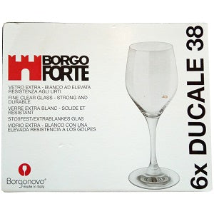 Borgonovo Ducale 38 Glassware Fine Clear x6