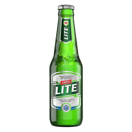 Castle Lager Beer Lite Bottle 37.5 cl x12