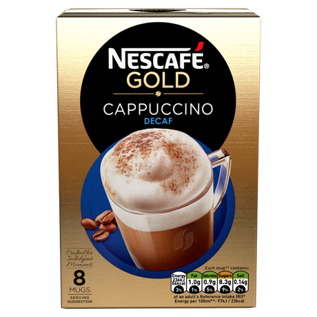 Nescafe Gold Cappuccino Decaf 120 g x8