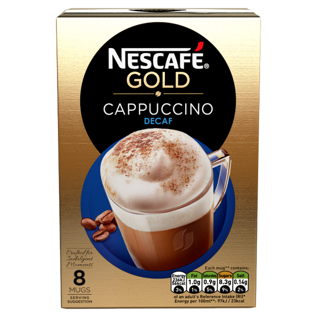 Nescafe Gold Cappuccino Decaf 120 g x8