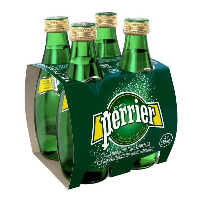 Perrier Sparkling Natural Mineral Water 33 cl x4