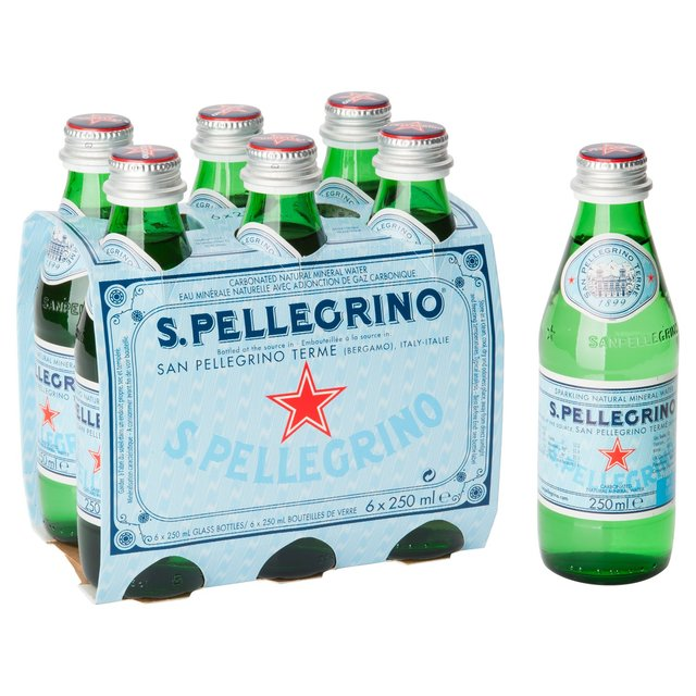 S. Pellegrino Sparkling Natural Mineral Water 25 cl x6