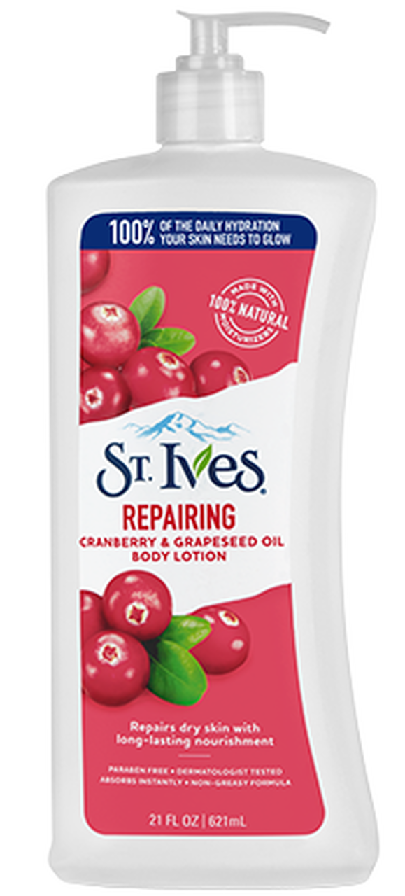 St. Ives Lotion Skin Repairing Cranberry & Grapeseed Oil 621 ml