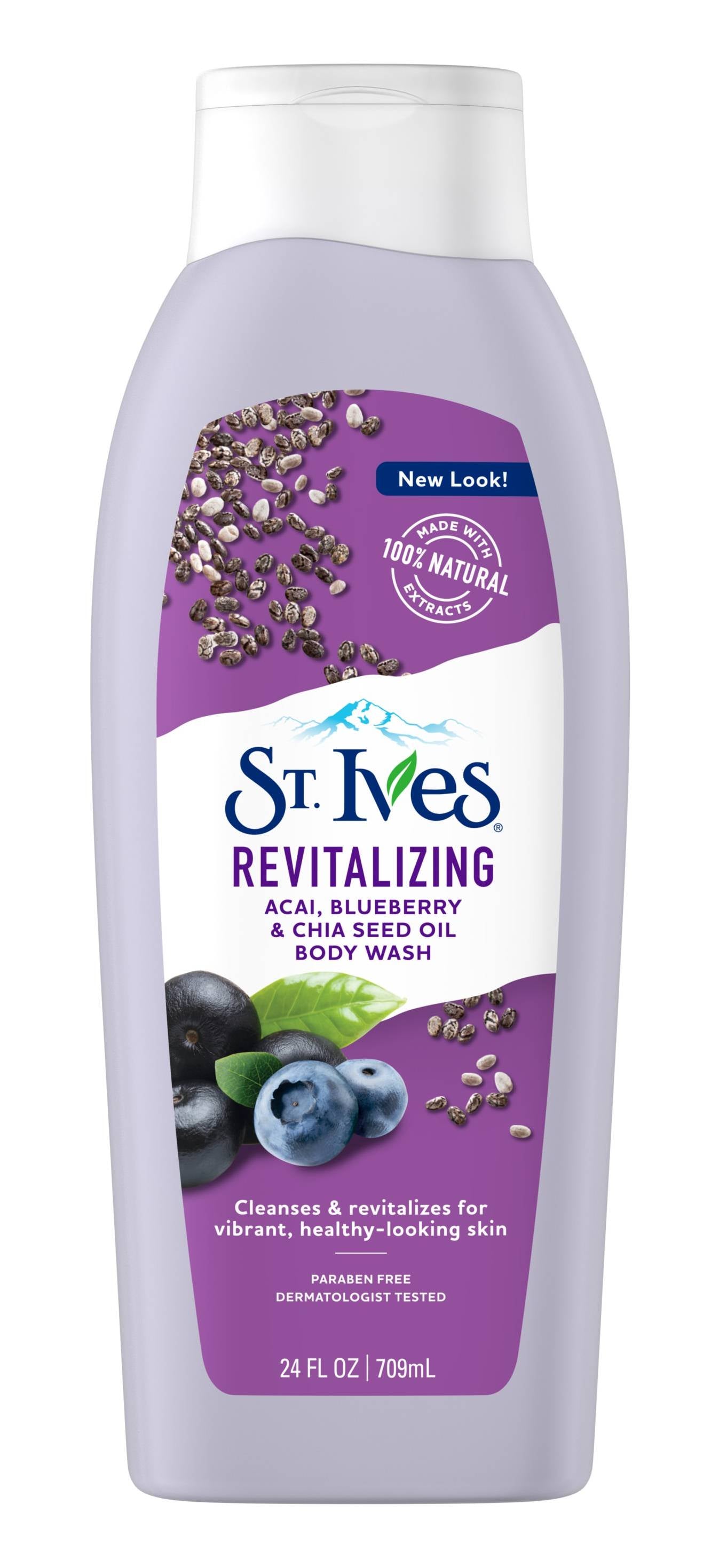 Buy St. Ives Body Wash Skin Revitalizing Acai, Blueberry & Chia Seed ...