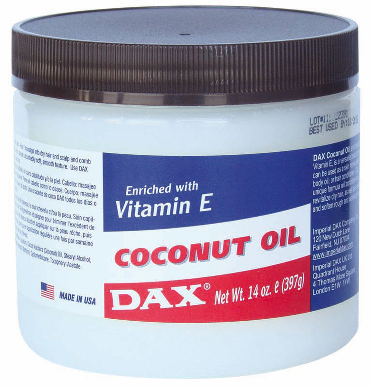 Dax Coconut Oil Deep Conditioning Moisturiser 397 g