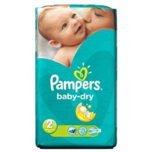Pampers Baby Dry Size 2 Mini 3-6 kg x10 (NG) x8