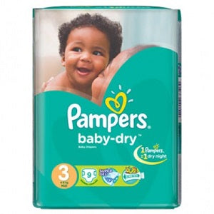 Pampers Baby Dry Size 3 Midi 4-9 kg x9 (NG) x8
