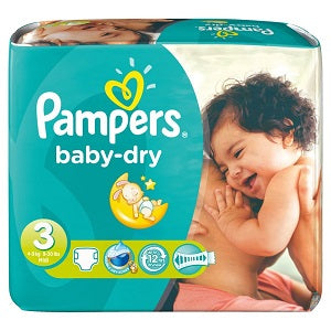 Pampers Baby Dry Size 3 Midi 4-9 kg x72 (NG) x2