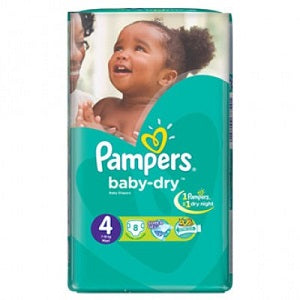 Pampers Baby Dry Size 4 Maxi 7-18 kg x8 (NG) x8