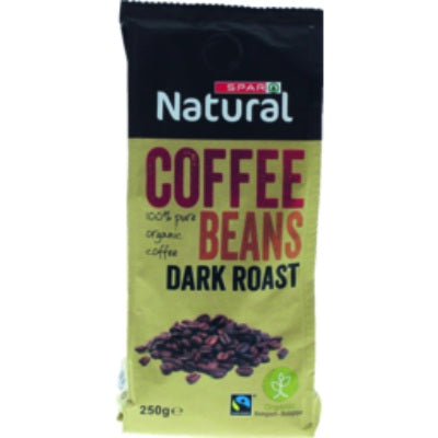 Spar Natural Dark Roast Beans Coffee 250 g