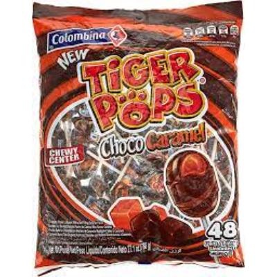 Colombina Choco Caramel Tiger Pops 768 g x48