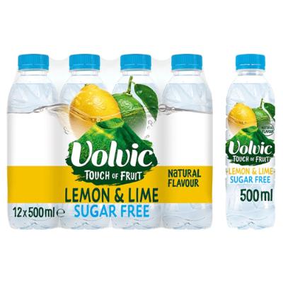 Volvic Touch of Fruit Sugar Free Lemon & Lime 50 cl x12