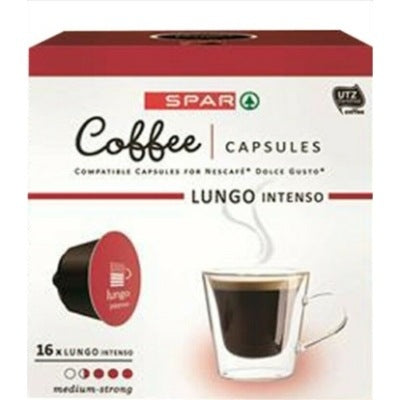 Spar Medium-Strong Lungo Intenso Coffee Capsules 115.2 g x16