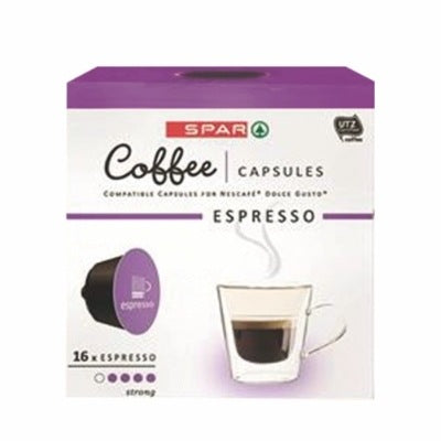 Spar Strong Espresso Coffee Capsules 115.2 g x16