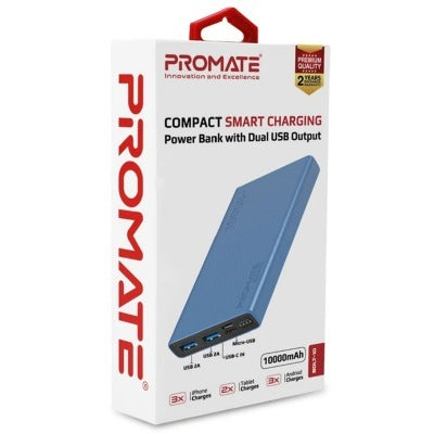 Promate Charger Bolt-10 Blue