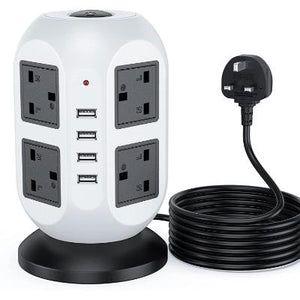 Intime 4F Tower Extension Cord With USB