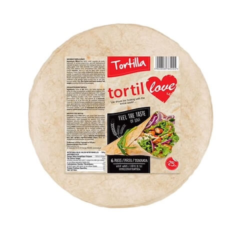 Tortil Love Wheat Flour Wraps 25 cm 60 g x6