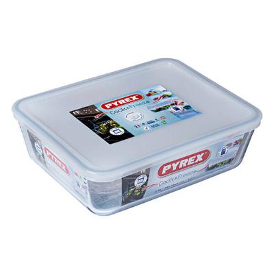 Pyrex Cook & Freeze Glass Rectangular Dish With Lid 2.6 L 243P000