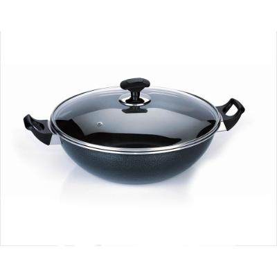 Kitchen King Krafto Proto Wok With Glass Lid 28 cm