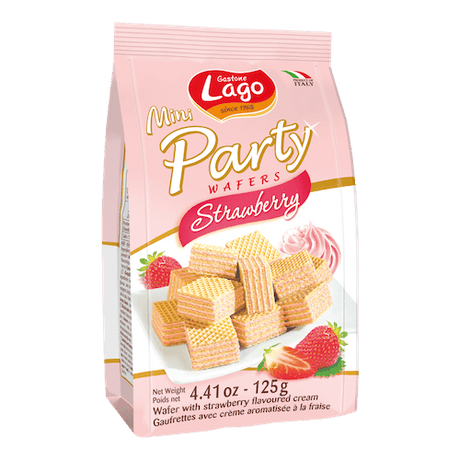 Lago Mini Party Strawberry Wafers 120 g